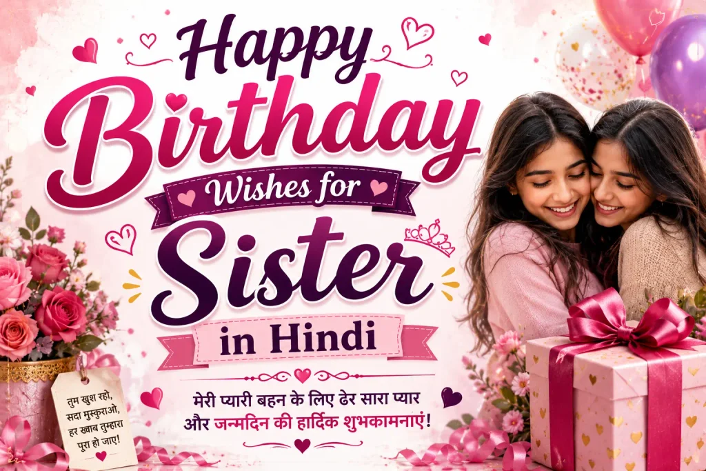 Happy Birthday Wishes for Sister in Hindi