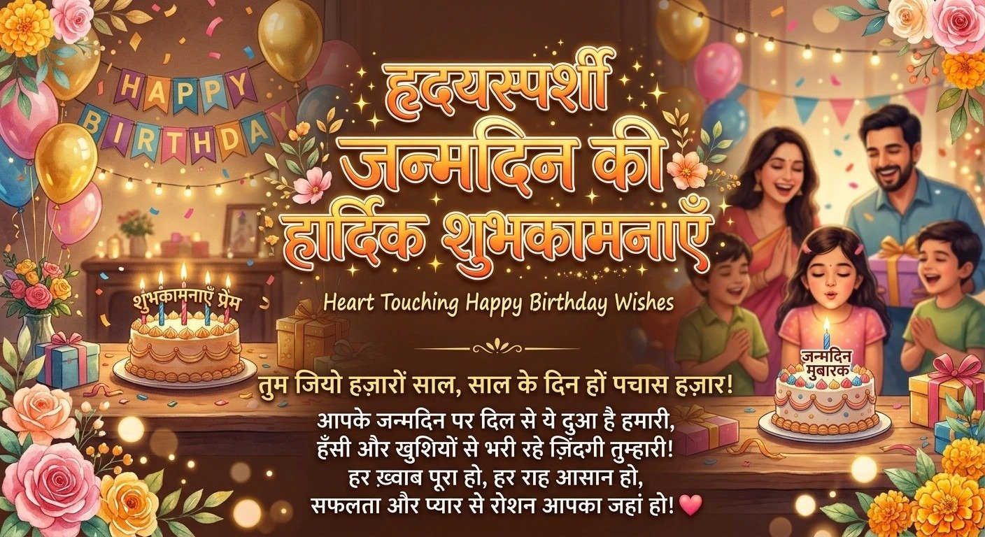 Heart Touching Happy Birthday Wishes in Hindi