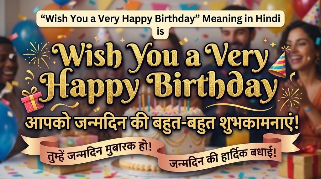 Wish You a Very Happy Birthday Meaning in Hindi
