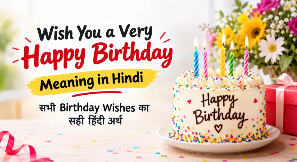 Wish You a Very Happy Birthday Meaning in Hindi